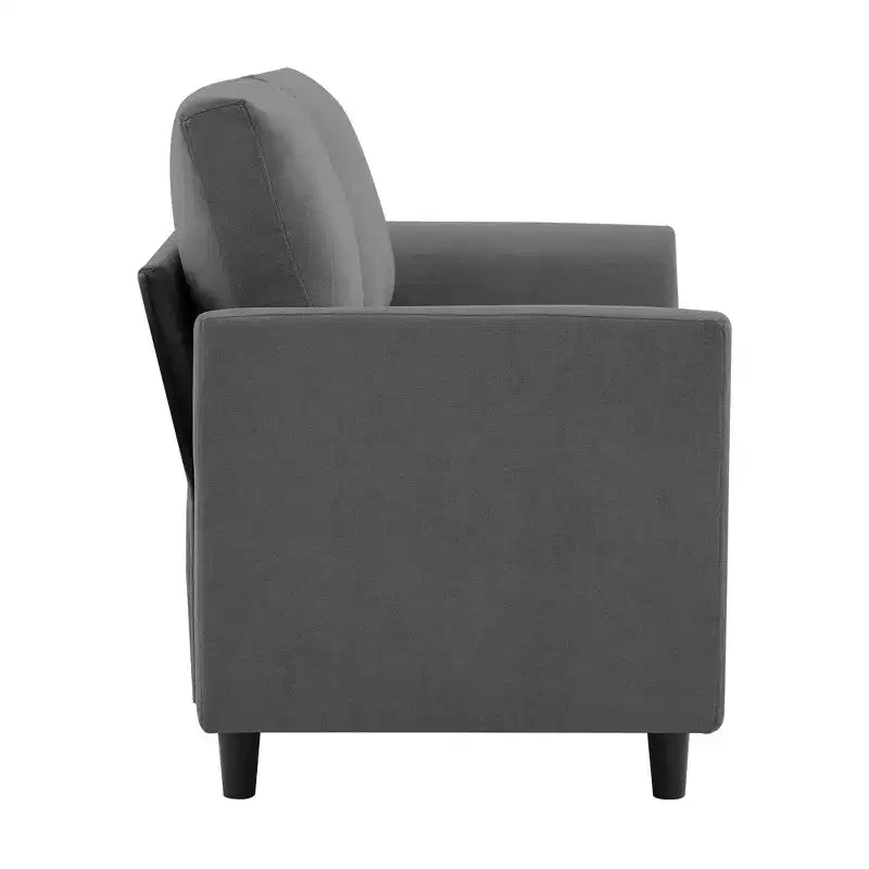 Canapé de causeuse en tissu beige/sarcelle foncé/gris pour 2 personnes