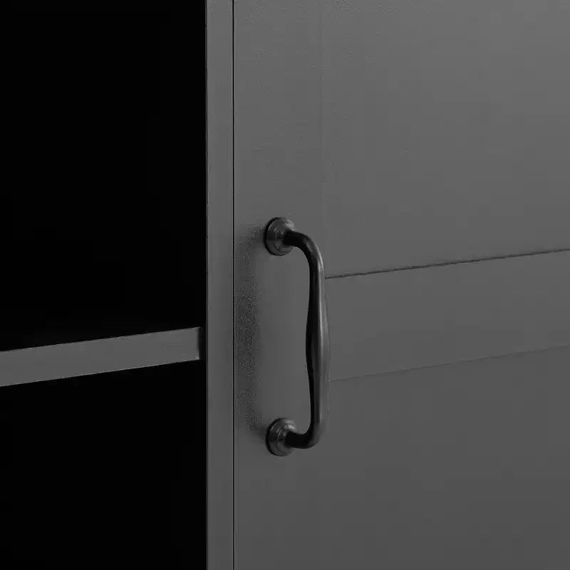 Meuble de Rangement de Salle de Bain Noir/Gris/Chêne/Blanc avec Panier à Linge Inclinable et Étagères Ouvertes pour 1