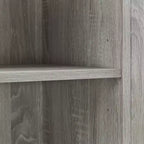 Meuble de Rangement de Salle de Bain Noir/Gris/Chêne/Blanc avec Panier à Linge Inclinable et Étagères Ouvertes pour 1