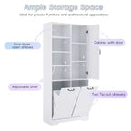 Meuble de Rangement de Salle de Bain Noir/Gris/Chêne/Blanc avec Panier à Linge Inclinable et Étagères Ouvertes pour 1