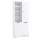 Meuble de Rangement de Salle de Bain Noir/Gris/Chêne/Blanc avec Panier à Linge Inclinable et Étagères Ouvertes pour 1