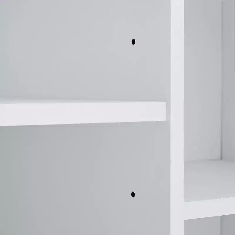 Meuble de Rangement de Salle de Bain Noir/Gris/Chêne/Blanc avec Panier à Linge Inclinable et Étagères Ouvertes pour 1
