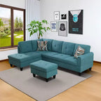 Ensemble de canapé 3 pièces 7 places en velours chenille marron/gris/vert/rouge/blanc