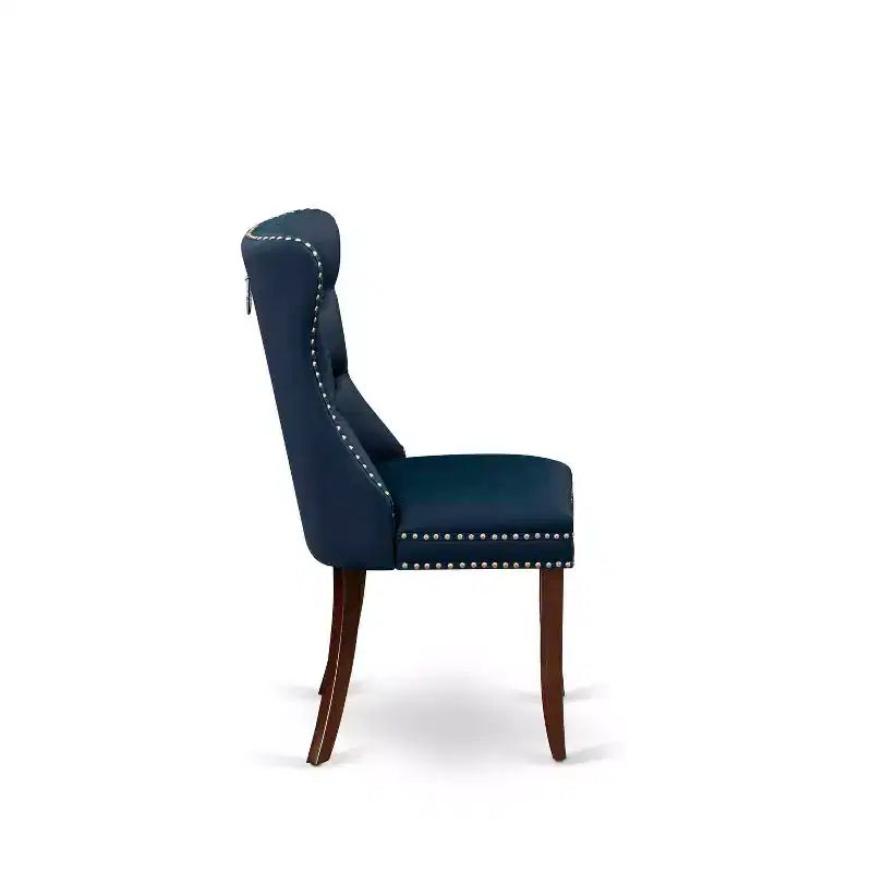 Chaise de salle à manger Parsons capitonnée en noyer/acajou antique pour 1 (Lot de 2)