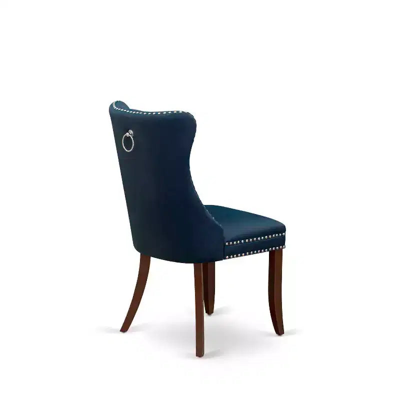 Chaise de salle à manger Parsons capitonnée en noyer/acajou antique pour 1 (Lot de 2)