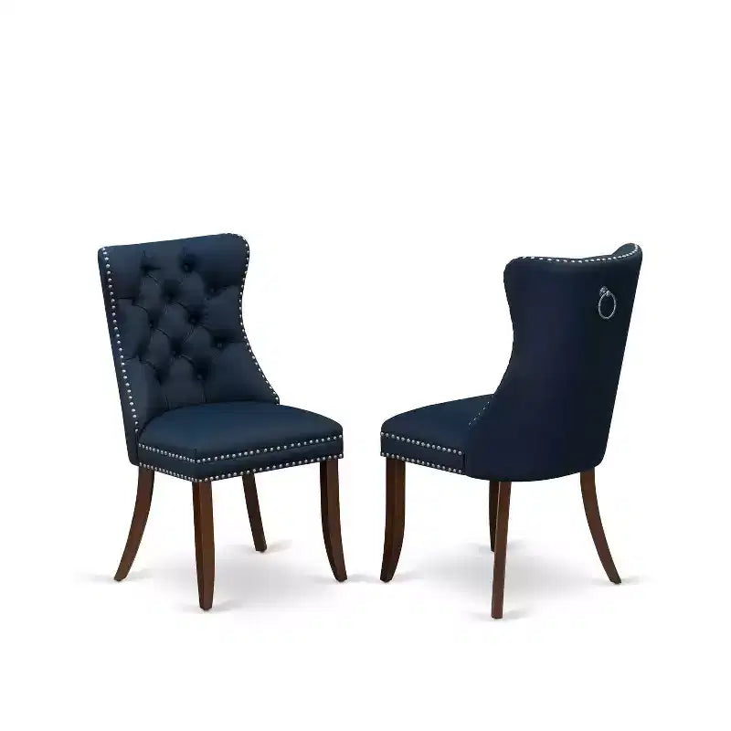 Chaise de salle à manger Parsons capitonnée en noyer/acajou antique pour 1 (Lot de 2)