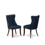 Chaise de salle à manger Parsons capitonnée en noyer/acajou antique pour 1 (Lot de 2)