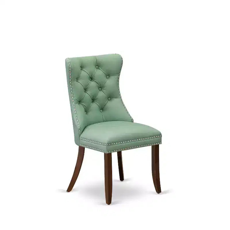 Chaise de salle à manger Parsons capitonnée en noyer/acajou antique pour 1 (Lot de 2)