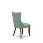 Chaise de salle à manger Parsons capitonnée en noyer/acajou antique pour 1 (Lot de 2)