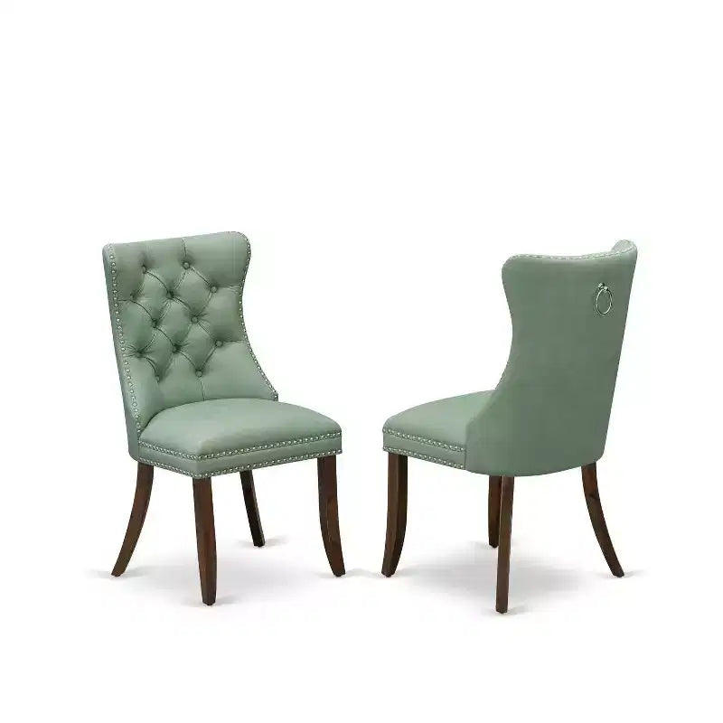 Chaise de salle à manger Parsons capitonnée en noyer/acajou antique pour 1 (Lot de 2)