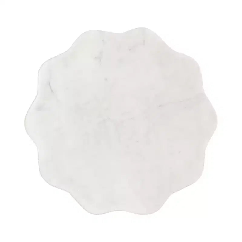 Table d'appoint ronde en marbre festonné et métal noir/doré/argenté pour 1