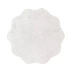 Table d'appoint ronde en marbre festonné et métal noir/doré/argenté pour 1