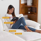 Canapé modulable en velours côtelé couleur nuage pour 2 personnes, disponible en noir/marron/gris/vert/écru