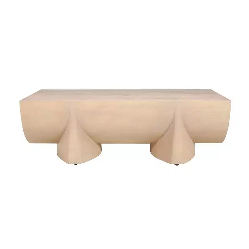 Table basse rectangulaire en bois de manguier naturel pour 1