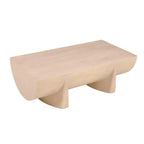 Table basse rectangulaire en bois de manguier naturel pour 1