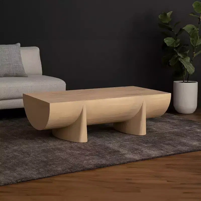 Table basse rectangulaire en bois de manguier naturel pour 1