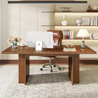 Table à manger rectangulaire de style rustique noire/marron/marron clair avec rangement pour 6 personnes