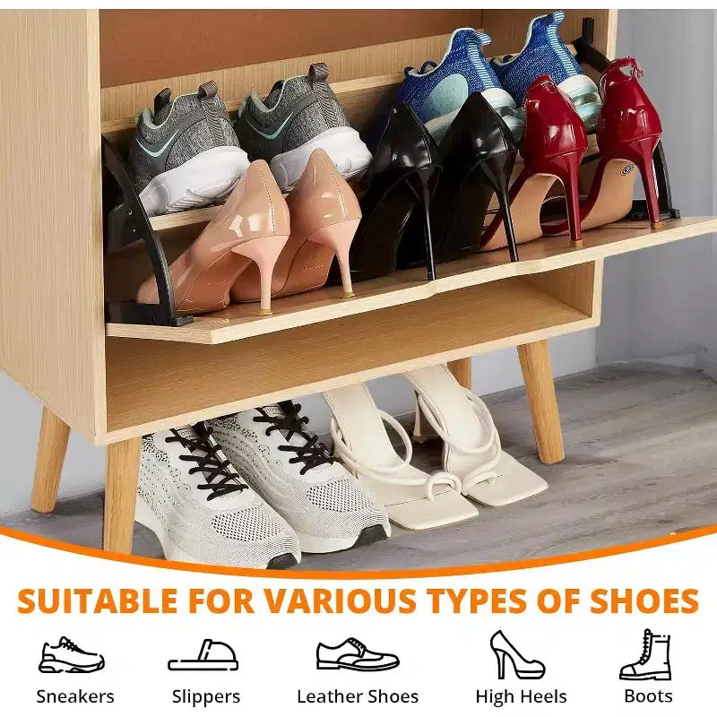 Meuble à chaussures à abattants en rotin naturel et MDF pour 1 personne