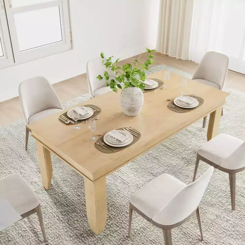 Table de salle à manger de style ferme pour 8 personnes (noir/marron/chêne/gris)