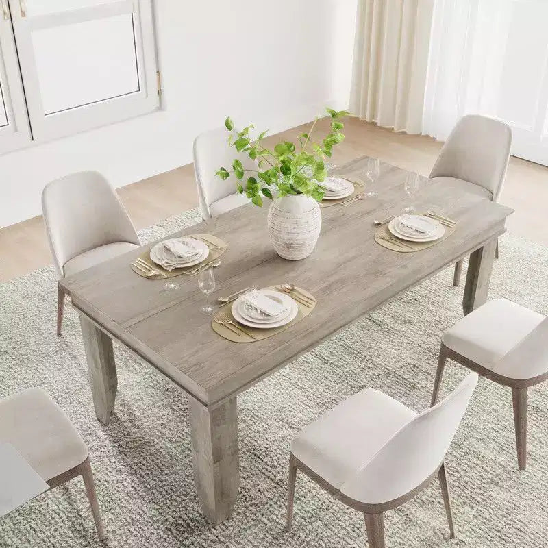 Table de salle à manger de style ferme pour 8 personnes (noir/marron/chêne/gris)