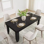 Table de salle à manger de style ferme pour 8 personnes (noir/marron/chêne/gris)