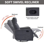 Fauteuil inclinable pivotant et à bascule en tissu beige/bleu/gris foncé/orange/blanc avec fonction chauffante et massante pour 1 personne