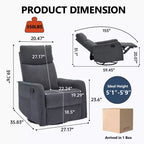 Fauteuil inclinable pivotant et à bascule en tissu beige/bleu/gris foncé/orange/blanc avec fonction chauffante et massante pour 1 personne