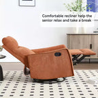 Fauteuil inclinable pivotant et à bascule en tissu beige/bleu/gris foncé/orange/blanc avec fonction chauffante et massante pour 1 personne