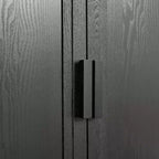 Buffet de ferme noir avec 4 portes et étagères réglables pour 1