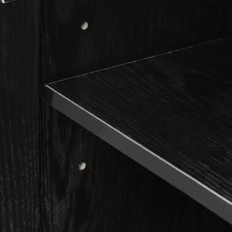 Buffet de ferme noir avec 4 portes et étagères réglables pour 1