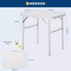Table pliante portative en aluminium argenté avec hauteur réglable pour 2 personnes
