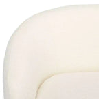 Fauteuil pivotant d'appoint en bouclé ivoire pour 1 personne