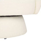 Fauteuil pivotant d'appoint en bouclé ivoire pour 1 personne