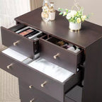 Commode à 6 tiroirs brune pour 1 personne