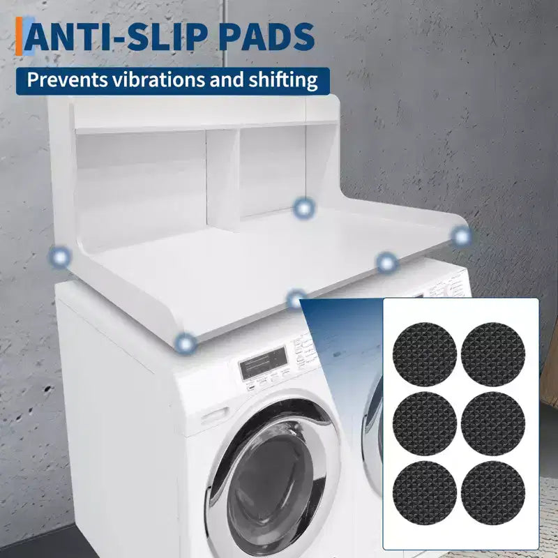 Dessus de comptoir 2 niveaux en bois naturel/noyer/blanc pour lave-linge/sèche-linge 1