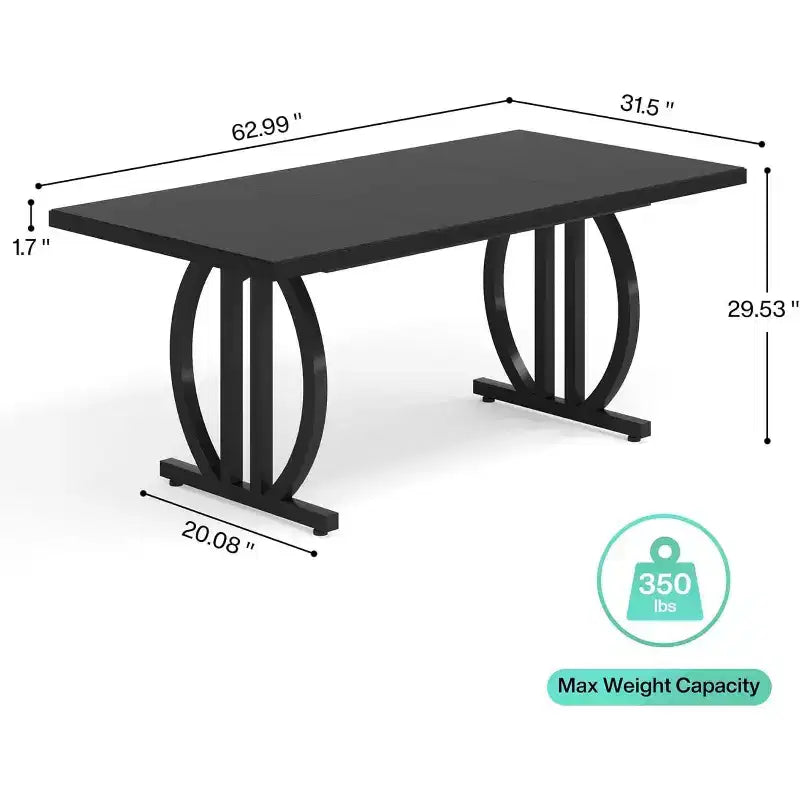 Light Black Modern Computer Desk for 1