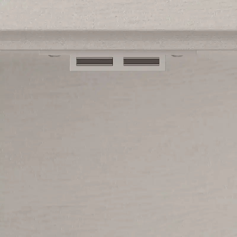 Vitrine en Verre Blanc avec 2 Tiroirs et Étagères Réglables pour 1