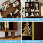 Étagère rétro marron 9 cubes de style Mid-Century pour 1 personne
