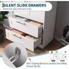 Armoire 2 portes blanche avec 2 tiroirs et tringle à vêtements pour 1