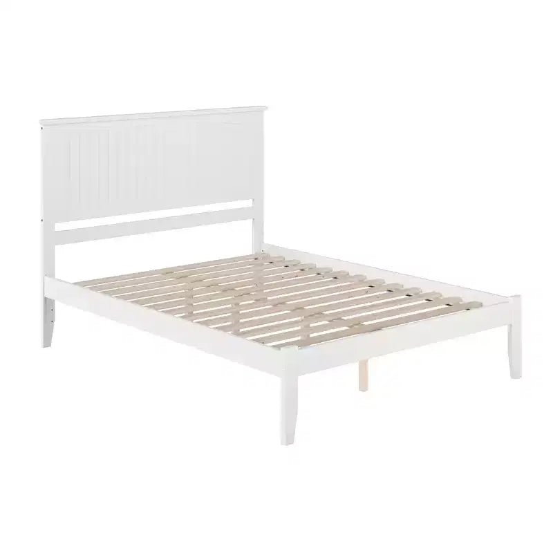 Tête de lit îlot grise/blanche avec cadre de lit pour 1