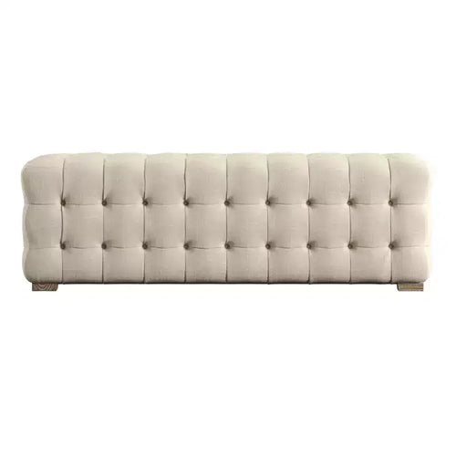 Knox Linen Fabric Tufted Bench - iNSPIRE Q
