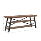 Meuble TV rustique marron avec base en X pour 1