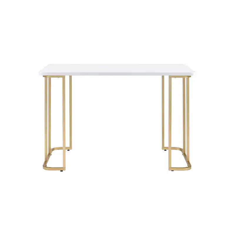 White & Gold Writing Desk for 1