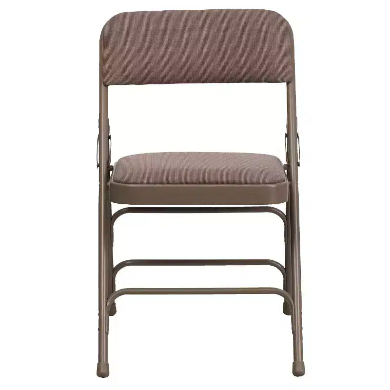 Chaise pliante rembourrée en métal Beige/Noir/Gris/Bleu marine pour 2