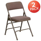 Chaise pliante rembourrée en métal Beige/Noir/Gris/Bleu marine pour 2