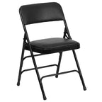 Chaise pliante rembourrée en métal Beige/Noir/Gris/Bleu marine pour 2