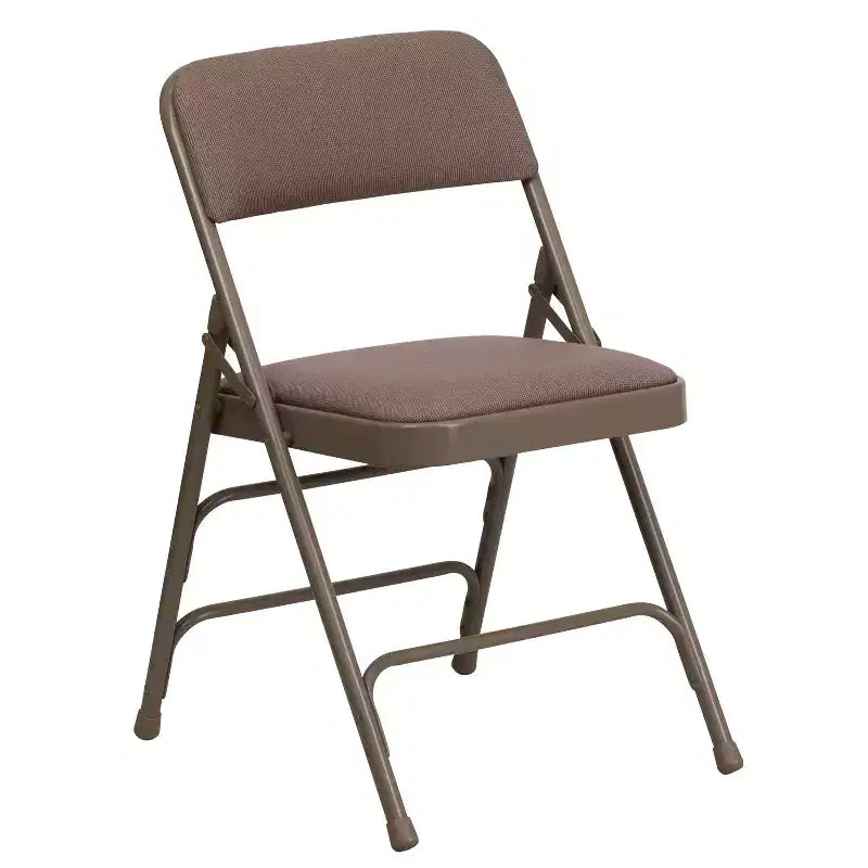 Chaise pliante rembourrée en métal Beige/Noir/Gris/Bleu marine pour 2