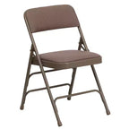 Chaise pliante rembourrée en métal Beige/Noir/Gris/Bleu marine pour 2