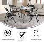 Chaise pliante rembourrée en métal Beige/Noir/Gris/Bleu marine pour 2