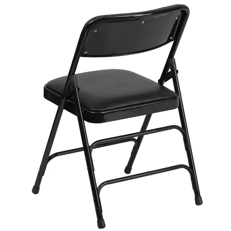 Chaise pliante rembourrée en métal Beige/Noir/Gris/Bleu marine pour 2